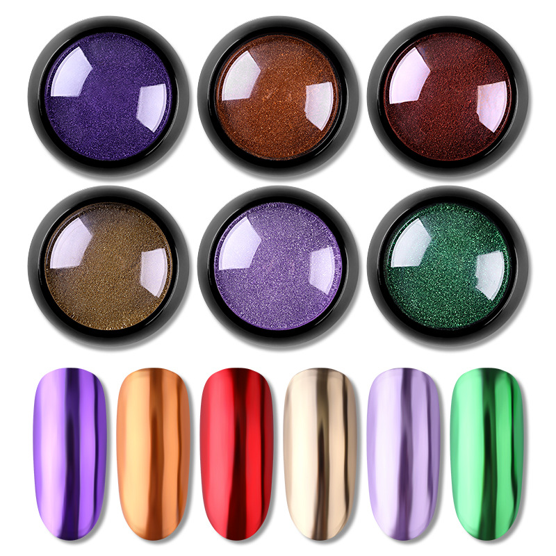 Nail magic mirror powder water ripple titanium gold powder electroplating metal powder nail glitter fairy powder nail jewelry wholesale