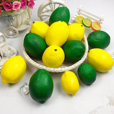 Factory supply simulation fruit simulation lemon plastic lemon slice fruit model photography props home pendulum