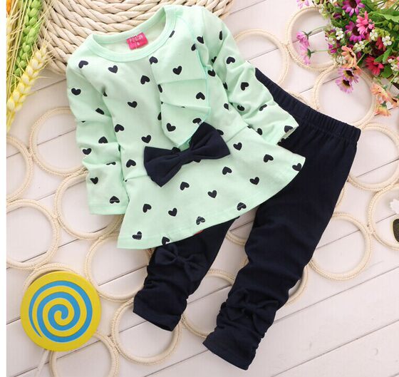 2023 Spring and Autumn Girls' Set Ruffled Skirt Two-Piece Set for Children