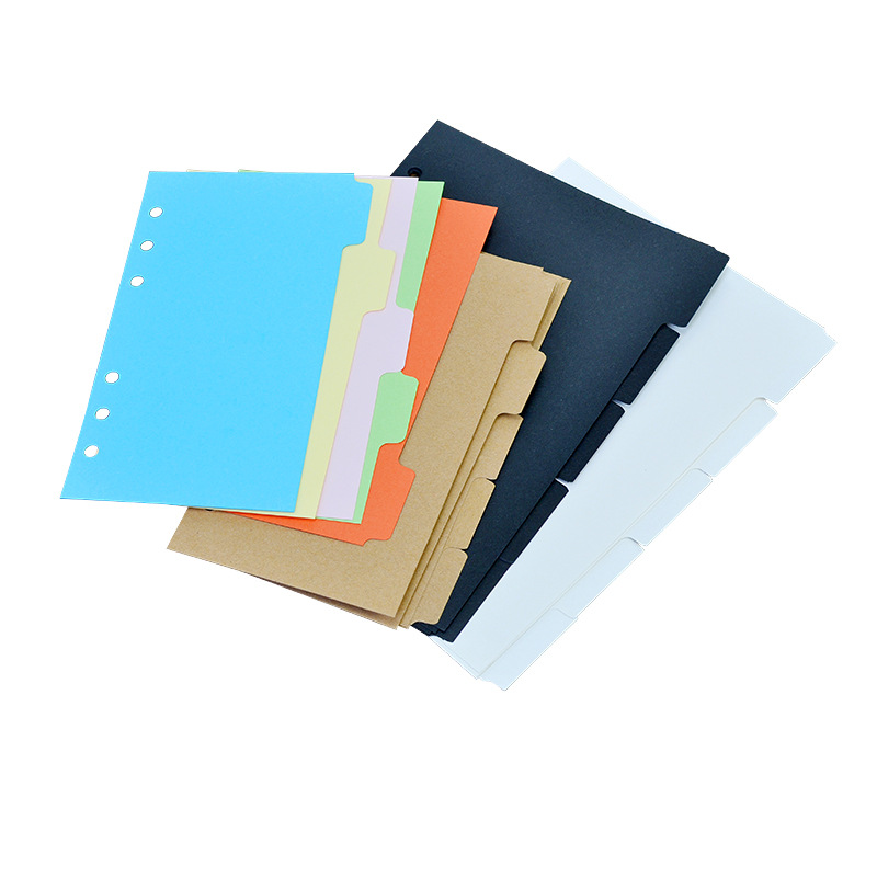 A4A5B5A6 color index page classification page loose-leaf book sub-page paper hand account separator page standard 6 holes