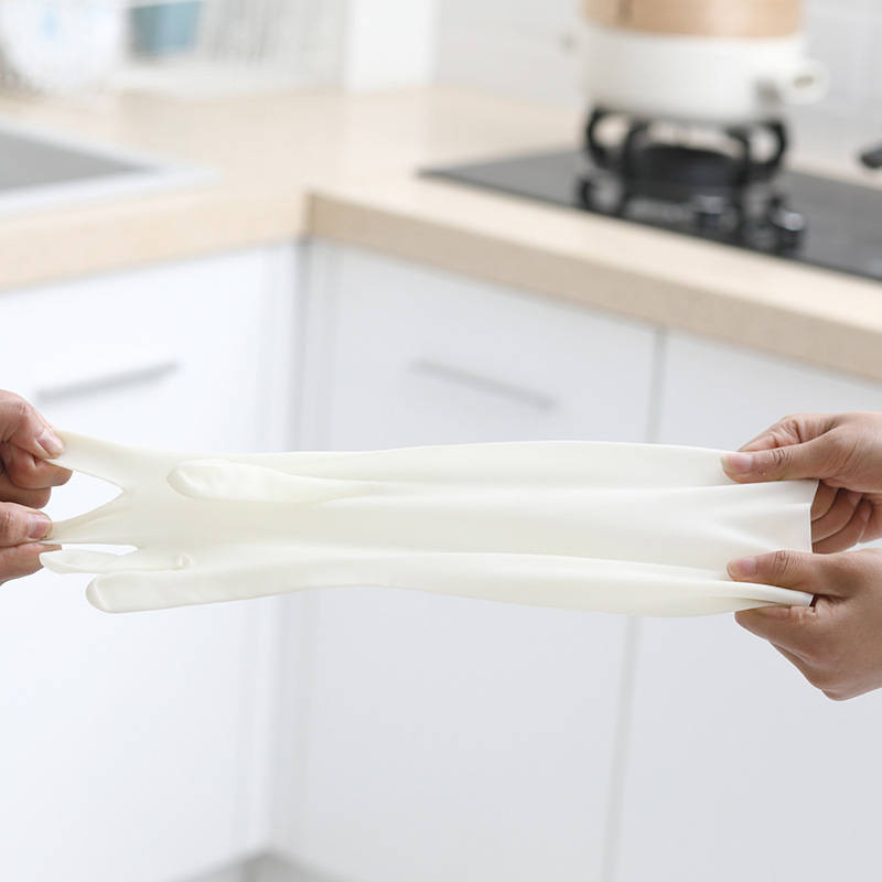 Nitrile Dishwashing Gloves Women's Waterproof Rubber Thin Kitchen Cleaning Durable Washing Clothes Plastic Rubber Household Gloves