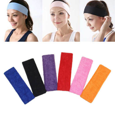 Solid Color Korean Yoga Headband Headband Sports Hair Band Running Fitness Sweat Band Men's and Women's Headband Headwear Antiperspirant Belt