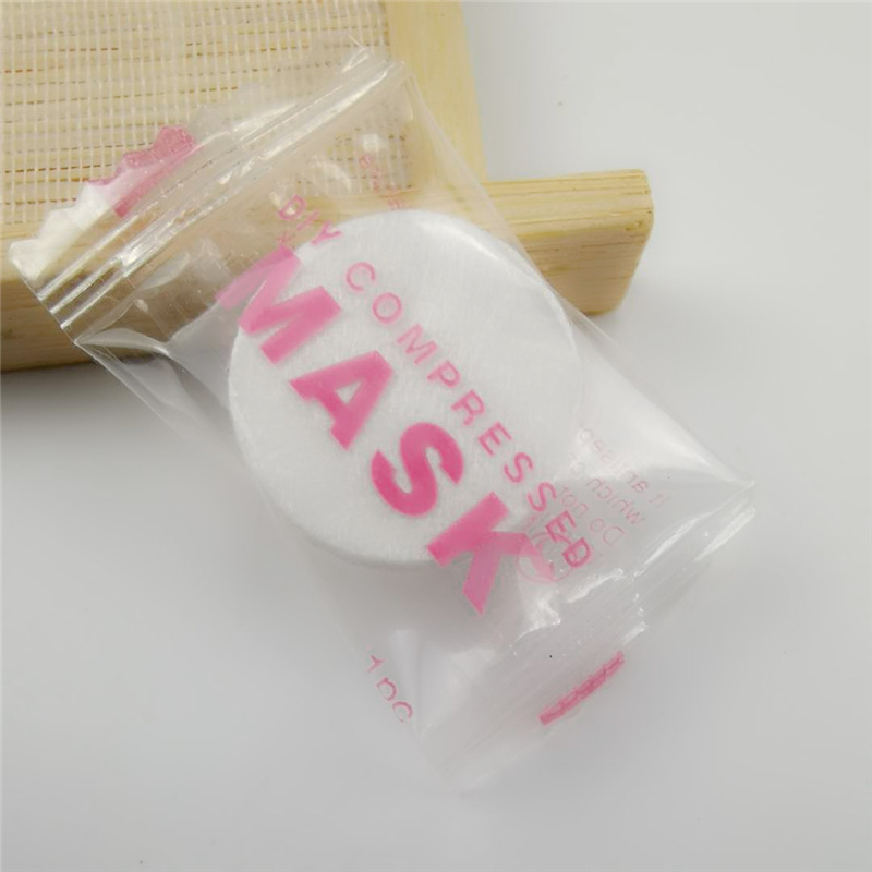 Candy independent packaging disposable compression mask paper non-woven foam film paste spa grimace mask water film buckle paper film