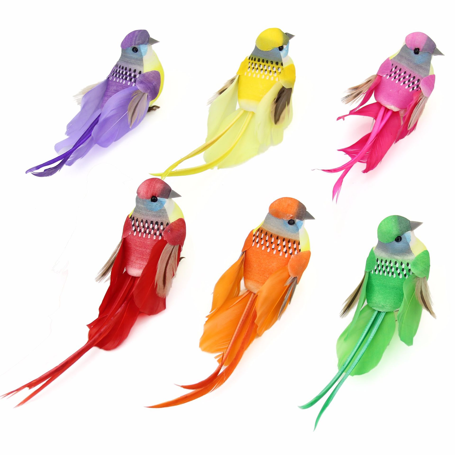 Imitation Feather Bird Foam Claw Wire Green Plant Bundle Gardening Pastoral Garden Decoration