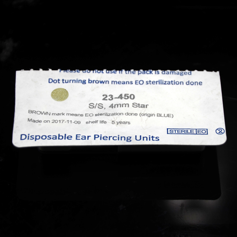 Second Generation disposable low pain ear piercing device ear piercing gun ear piercing tool ear nail gun 316L stainless steel ear studs