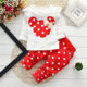 2023 Minnie girls Minnie polka dot set children's long sleeve two-piece set a generation of hair