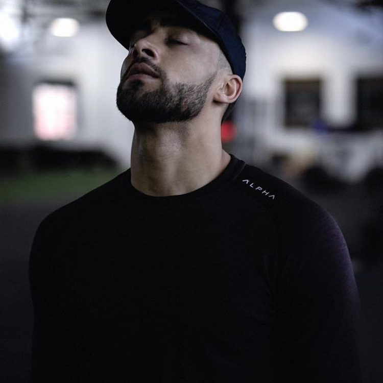 [Foreign trade cross-border exclusive] fitness men's spring and autumn sports leisure quick-drying stretch long-sleeved T-shirt running