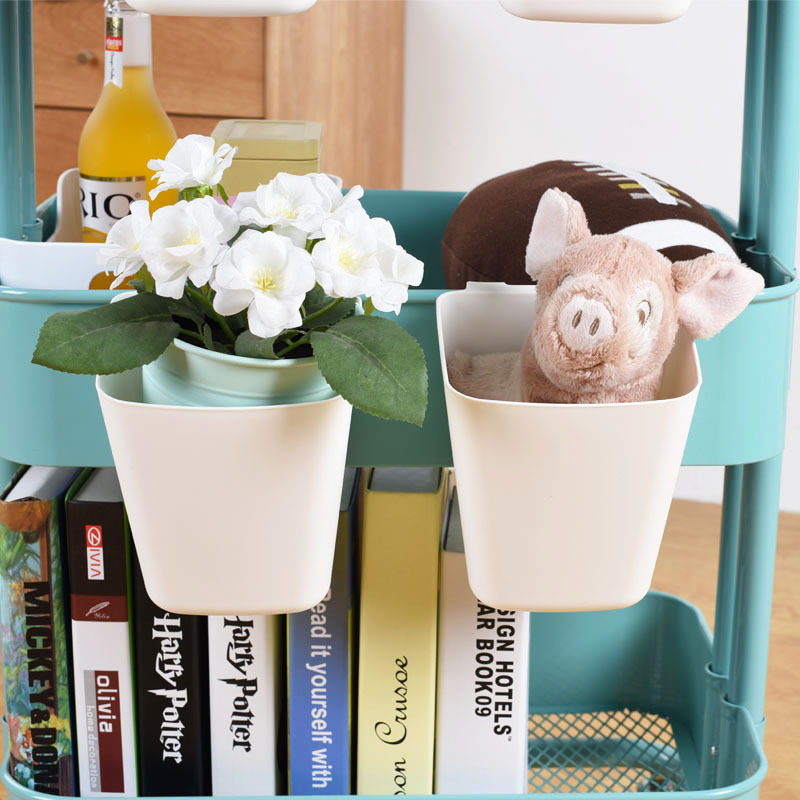 Lasker Hanging Basket Cart Portable Storage Kitchen Tableware Sundry Plastic Box Sunas Small Hanging Bucket
