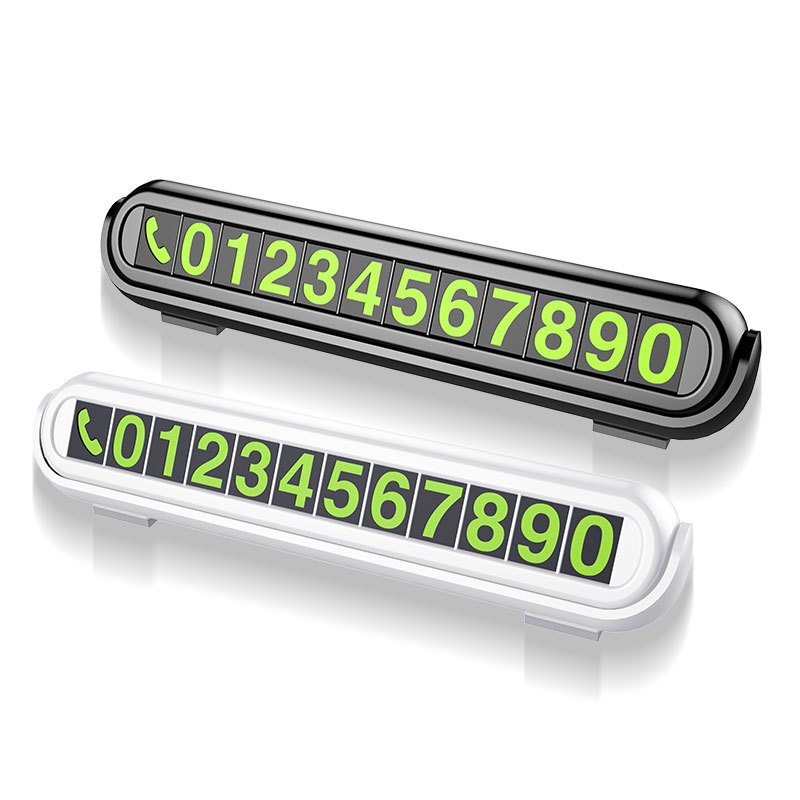 Luminous temporary parking plate car parking card car aromatherapy can be hidden number moving license plate parking plate gift