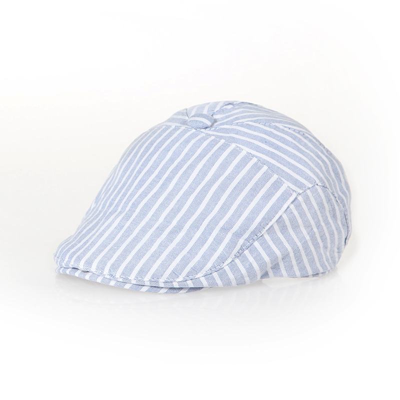 Children's Bailey Hat Children's Striped Fashion Forward Cap Men's Baby's All Cotton Striped Cap