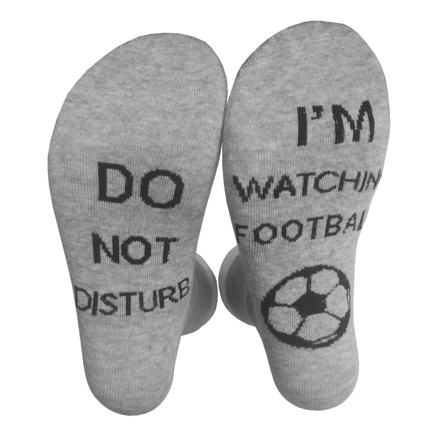 DO NOT DISTURB I 'M WATCHING RUGBY GOLF FOOTBALL SOCCER MIDDLE SOCKS