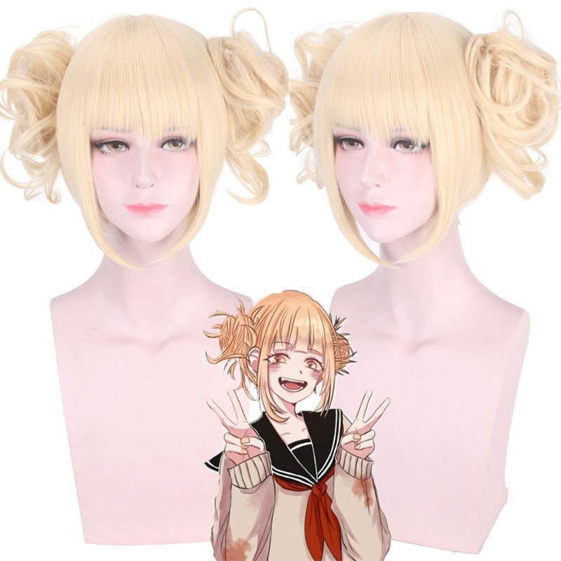 My hero College crossed my body cos wig split Tiger Mouth clip milk Golden cosplay wig