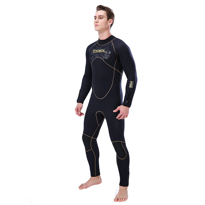 Wetsuit men's one-piece 5mm suede lining warm sun protection SLINX snorkeling suit one piece drop-shipping wetsuit wetsuit