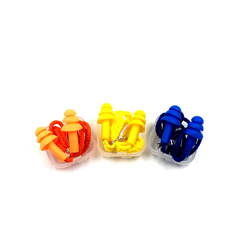 Boxed earplugs Christmas tree-shaped earplugs with wire soundproof anti-noise earplugs swimming hearing protection labor protection supplies