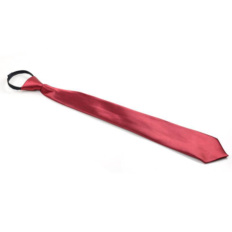 Tie men's 8cm zipper tie formal business smooth navy blue Red student JK professional wedding easy to pull wholesale