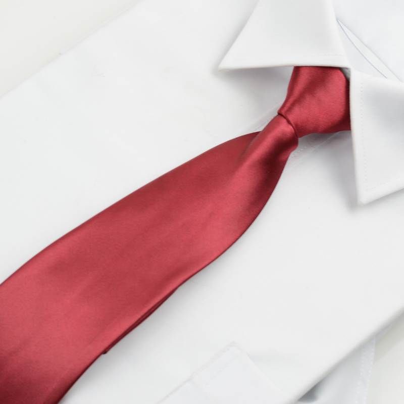 Tie men's 8cm zipper tie formal business smooth navy blue Red student JK professional wedding easy to pull wholesale