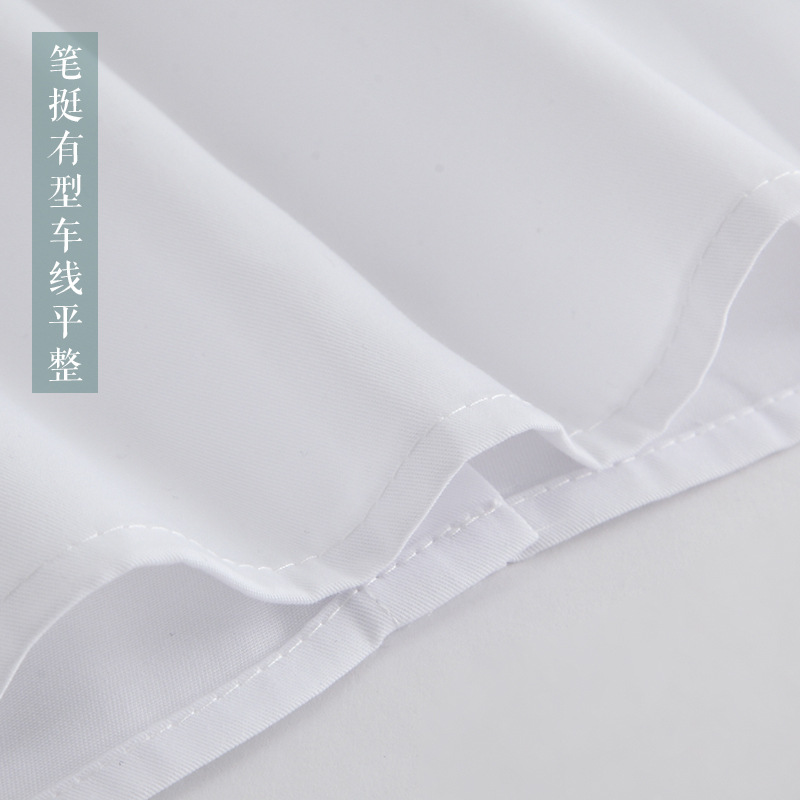 Basic Student jk Uniform White Shirt Women's Short-sleeved Summer Tooling Top Loose All-match Business Wear Pointed Collar Lining