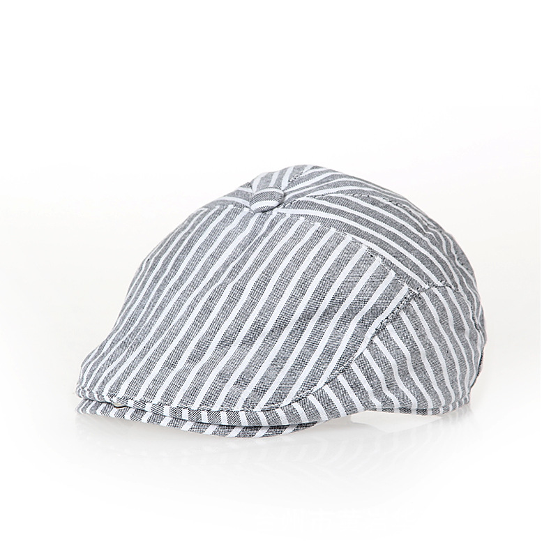 Children's Bailey Hat Children's Striped Fashion Forward Cap Men's Baby's All Cotton Striped Cap