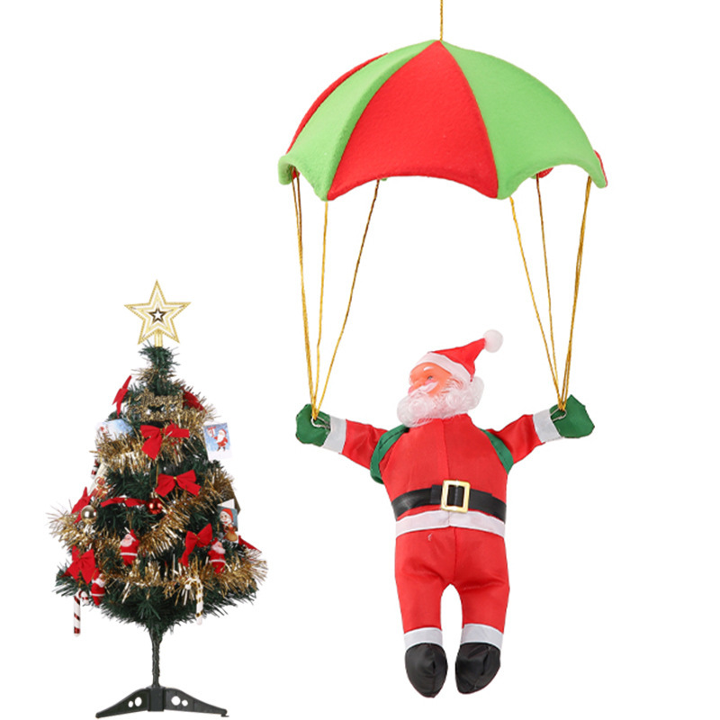 クリスマス装飾品25cmはしご登りロープサンタクロース人形ストラップ家庭装飾プレゼント工場スポット|undefined
