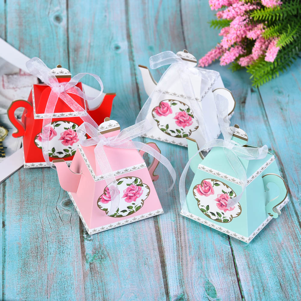 Creative European-style teapot candy box spring candy box gift box wedding candy box candy packaging box wholesale