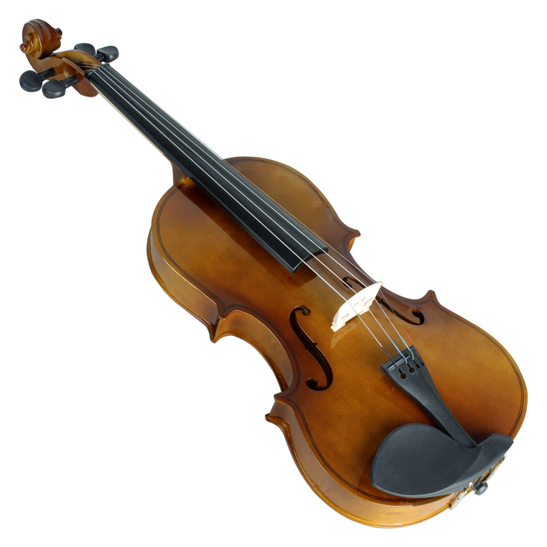 Wholesale Natural Color Violin Basswood Popularization Violin Beginner Practice AV-102 Violin Send Triangle Box