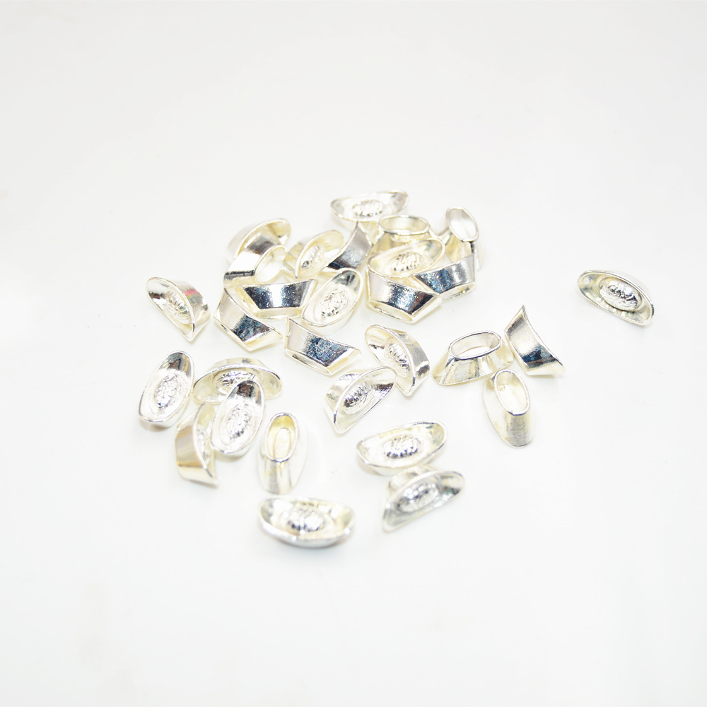 Alloy small Silver Ingot Silver Ingot drop glue diy silver ingot alloy ingot feng shui crafts manufacturers wholesale