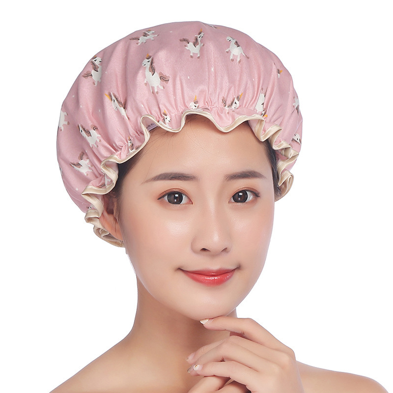 二重層防水入浴キャップ女性のための Pvc 家庭用大人のシャワーキャップヘアカバーキッチン油煙保護|undefined