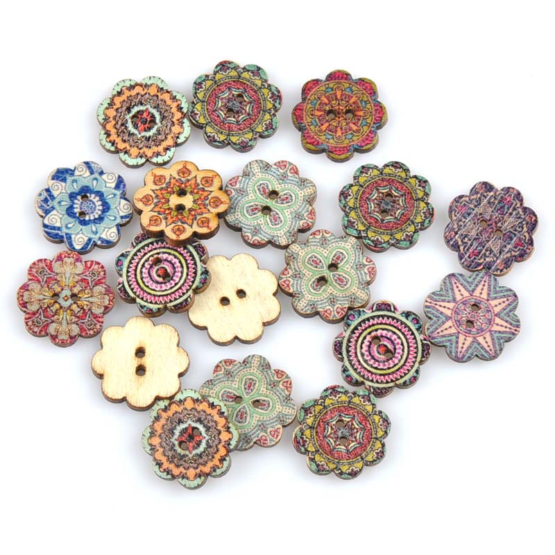 Vintage wooden pattern button AliExpress eBay hot sale Sun lace wave pattern round edge button