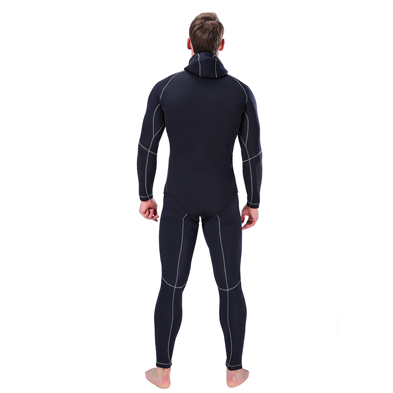 Long-sleeved split wetsuit with hood 5mm thickened SLINX wetsuit suit wetsuit two-piece fishing suit