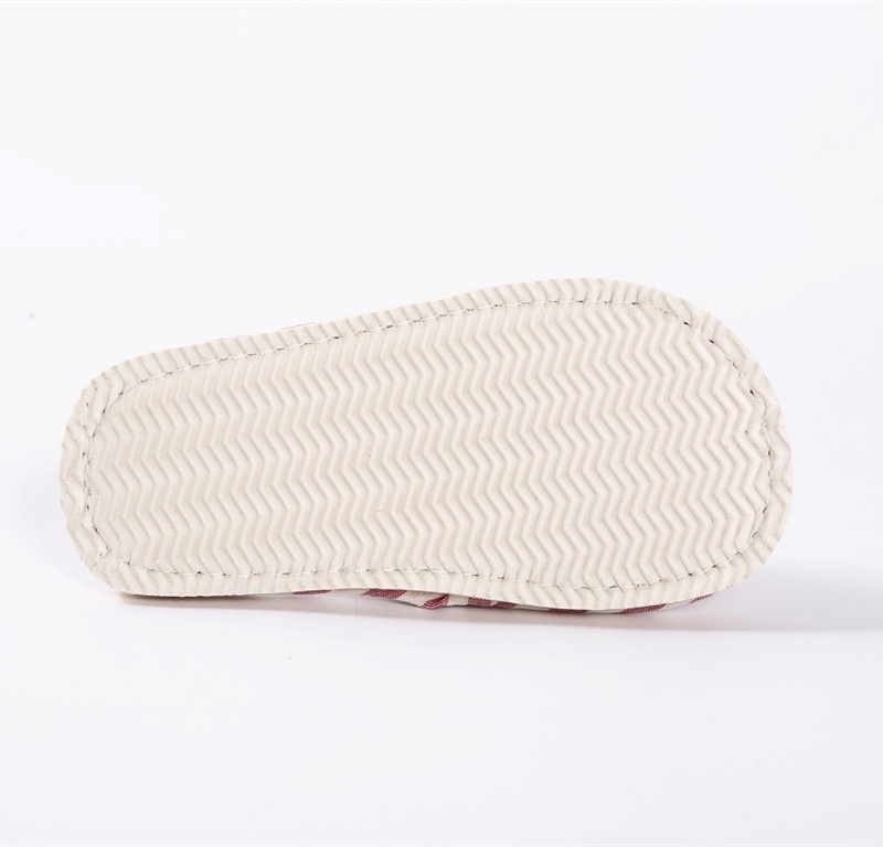 Factory direct sales four seasons home soft striped linen slippers men's cotton and linen home sandals and slippers women one piece drop shipping