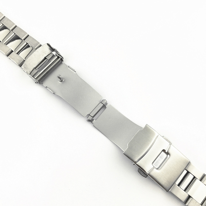 Three beads solid stainless steel strap double safety buckle diving bracelet black steel strap 20 22 24 26 28mm