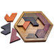 Hexagon shaped chess jigsaw puzzle mind-wrenching 11 blocks jigsaw puzzle board classical educational toys for children