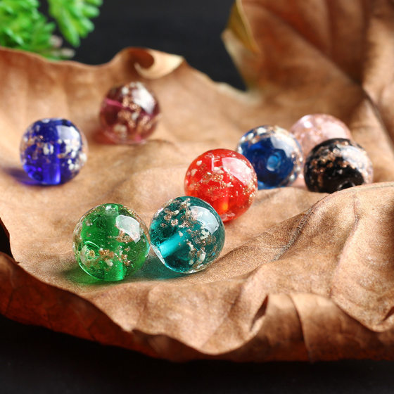 Beads Luminous Sands Glaze Beads Beads Crystal Round Beads diy Jewelry Accessories Bracelet Material Beaded Bracelet