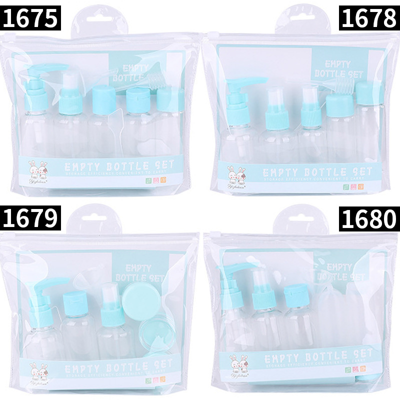 Travel Bottling 8 Pieces Set Skin Care Cosmetics Portable Small Spray Pot Empty Bottle Cosmetic Bottle Moisturizing Spray Bottle