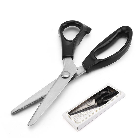 Spot Lace Scissors Serrated Teeth Cutting Cloth Cutting Dog Teeth Manual Scissors Clothing Cloth Tailor Scissors