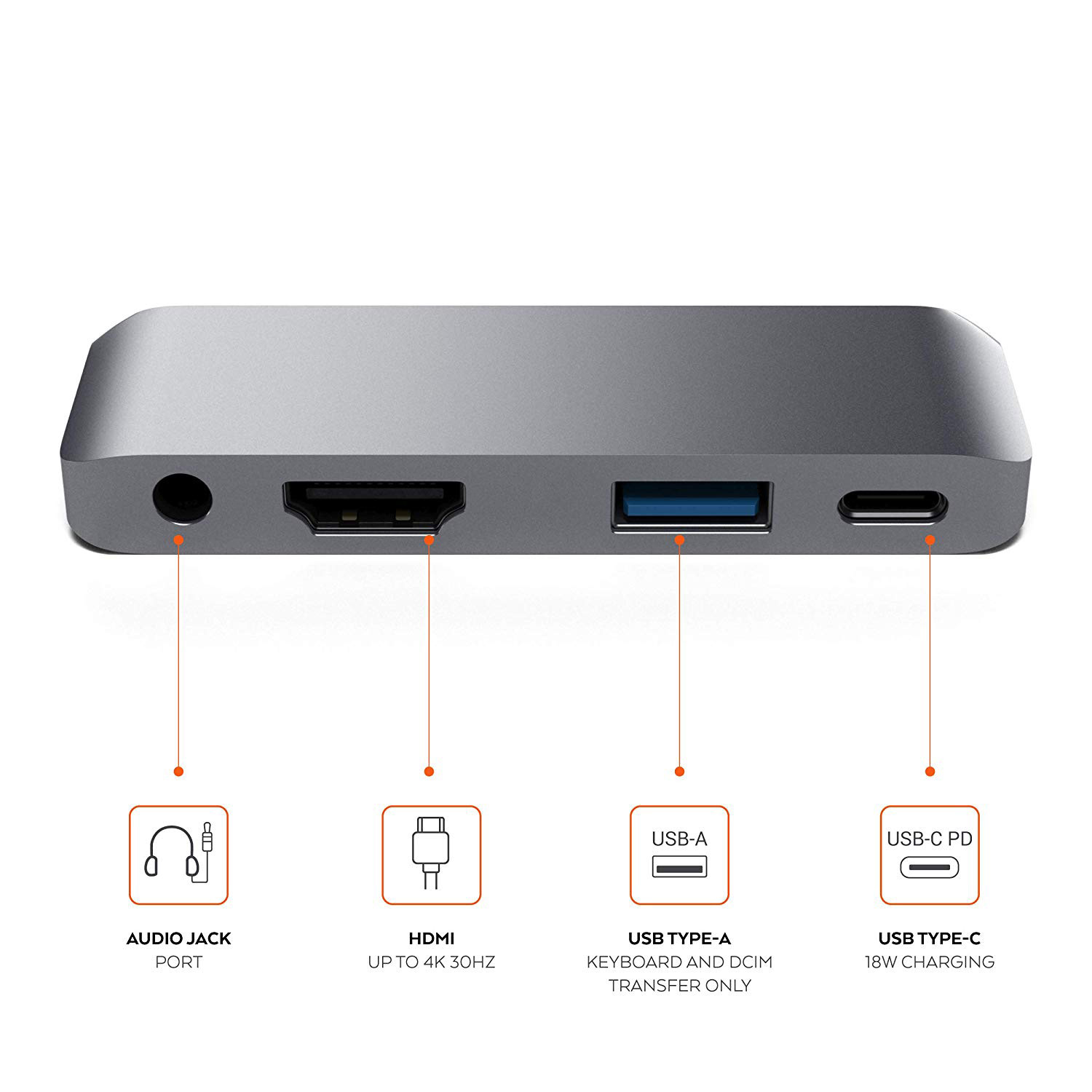 For ipad pro hub USB-C to HDMI +3.5 + usb + pd hub type-c docking station
