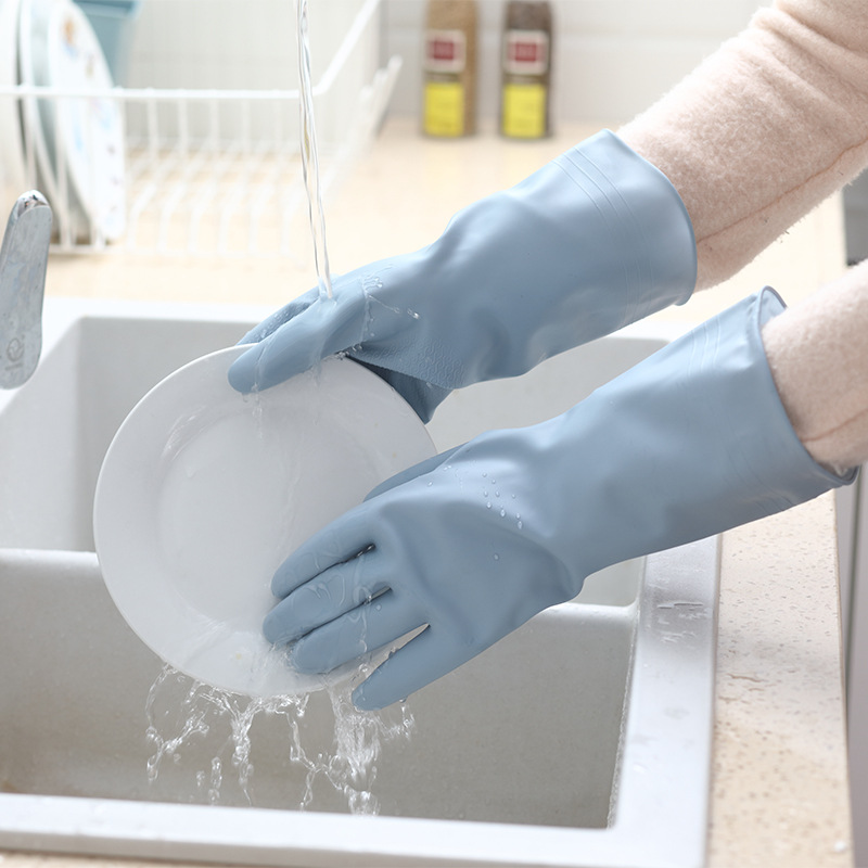 Dishwashing gloves women waterproof rubber latex thin kitchen durable laundry clothes rubber plastic cleaning household T