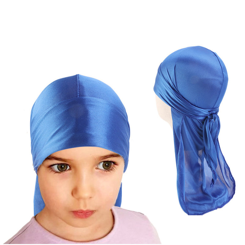 Children's Silk Long Tail Pirate Hat Parent-Child Tape Hat Baby's Cloak Hat K-11