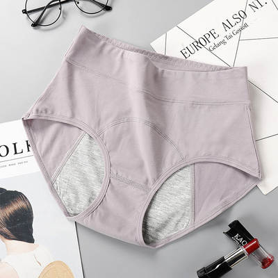 High waist physiological underwear women's cotton menstrual period holiday leak-proof day and night with large size sanitary pants foreign trade supply