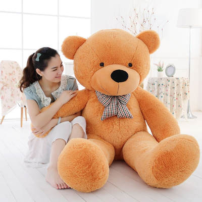 Hug bear large teddy bear plush toy cute tie bear for girls and children birthday gift wholesale