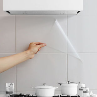 Rolled Transparent Self-adhesive Sticker Stove High Temperature Resistant Oil-proof Sticker Kitchen Tile Oil-proof Water-proof Sticker Fume Wall Sticker