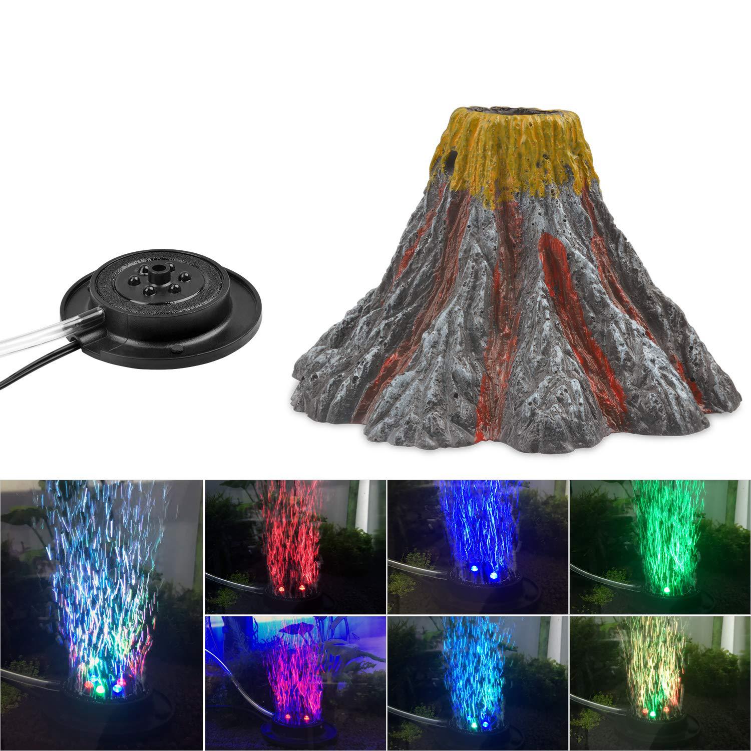 Cross-border IP68 waterproof LED fish tank light LED bubble volcano colorful bubble light