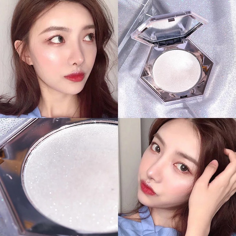 Mabag Diamond High Glow Powder Cake Mashed Potato Unicorn Crushed Diamond Glitter Pearlescent Brightening Fairy High Glow