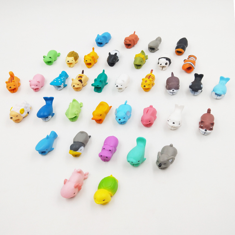 Factory Direct sales Animal Model 36 cartoon bite data cable protective cover anti-break data cable protector