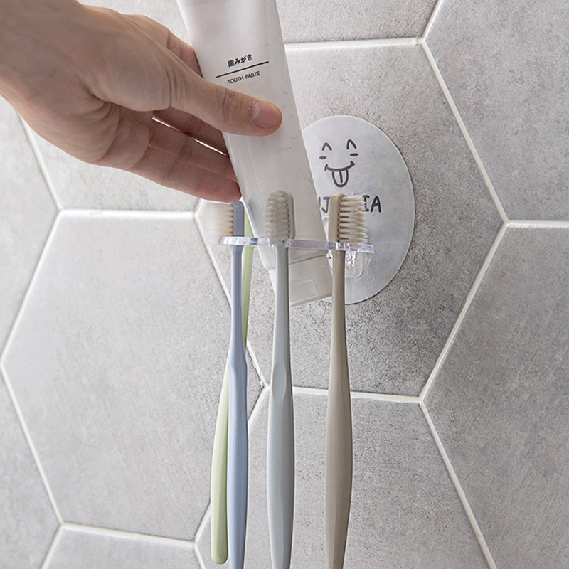 Home Punch-free Fun Toothbrush Holder Children's Toothpaste Holder Multifunctional Wall-mounted Storage Rack Toiletries