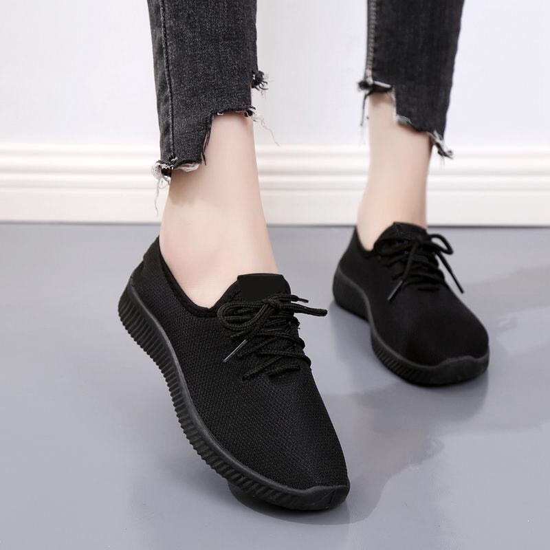 Old Beijing cloth shoes women's sports casual flat shoes breathable non-slip soft bottom black work shoes dance shoes cross-border generation