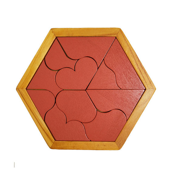 Hexagon shaped chess jigsaw puzzle mind-wrenching 11 blocks jigsaw puzzle board classical educational toys for children