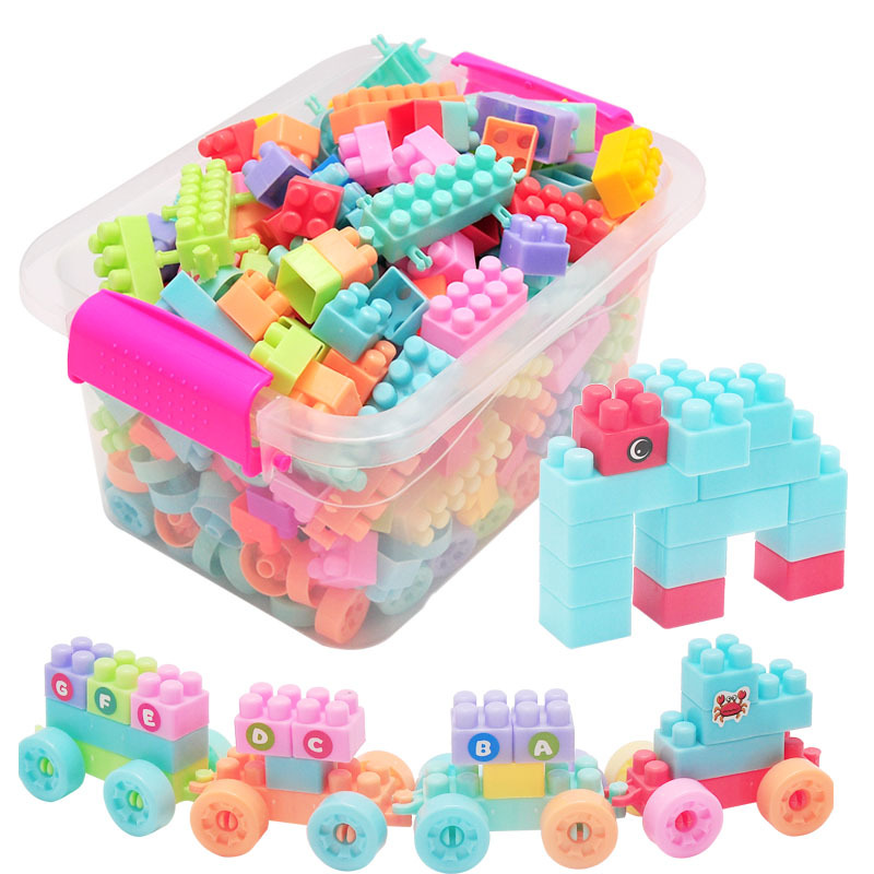 Manufacturers children's assembled building blocks puzzle enlightenment size particles plastic boys children's toys clearance foreign trade wholesale