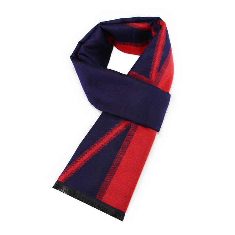 2024 new men's scarf European and American autumn and winter leisure warm brushed men's scarf plaid manufacturers wholesale