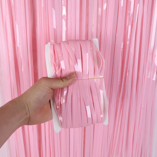 Factory direct 1*2 m Macaron rain curtain birthday background wall decoration party decoration rain curtain